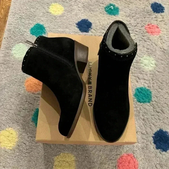 Lucky Brand Black Ankle Boots New in Box - Picture 1 of 9